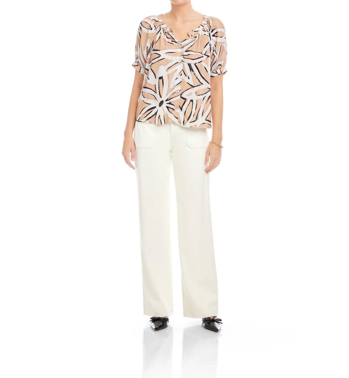 Fifteen Twenty - Sam Short Sleeve Button Up Top