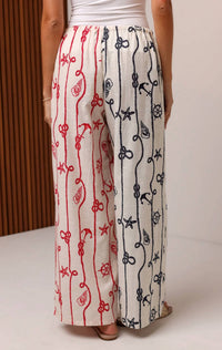 Shore - Beaded Beach Wide Leg Pants