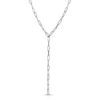 Eklexic - Women's Elongated Link Lariat Necklace