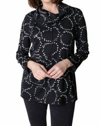 Habitat - Circle Jacquard Tie Neck Tunic Top