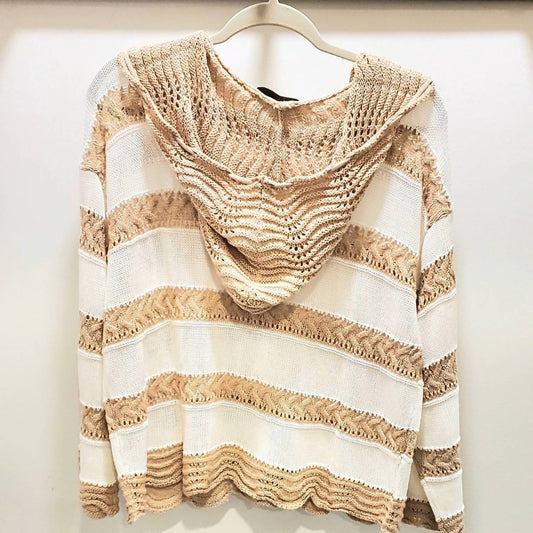 Vintage Havana - Women's Stripe Hooded Sweater