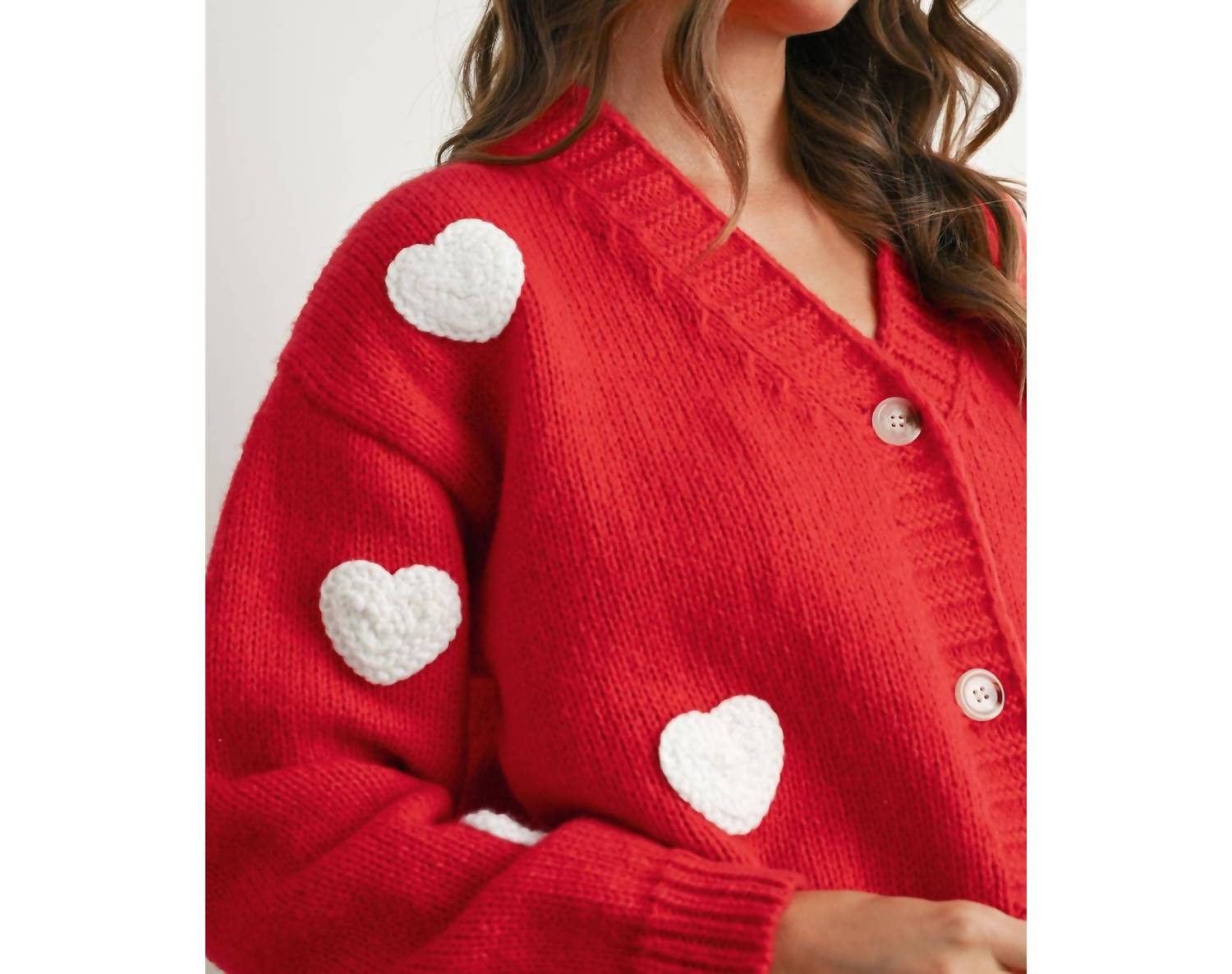 Buttermelon - Georgie Cropped V-neck Cardigan