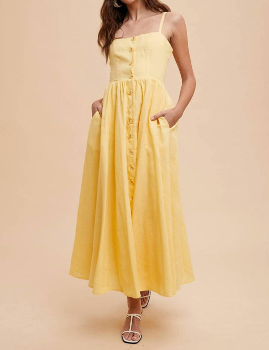 In-Loom - LINEN BLEND BUTTON DRESS