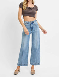 Risen - Front Seam Wide Leg Jeans
