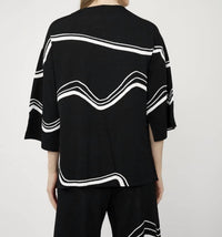 Joseph Ribkoff - Abstract Jacquard Sweater Pullover Top