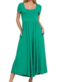 Zenana - Double Layered Short Sleeve Jumpsuits