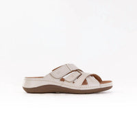 Clarks Women's Cecily Slide Sandal in cream - women's sandal - detail view