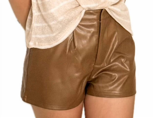 Sadie & Sage - Girl's Vegan Faux Leather Shorts