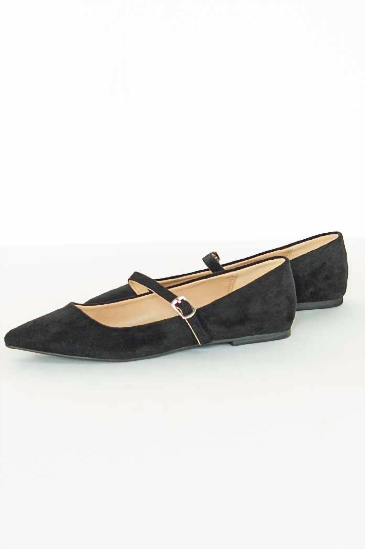 Mia - Women's Aviba Suede Mary Jane Flat Shoes