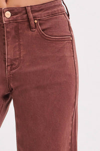 RISEN Mid Rise Ankle Wide Leg Pants in lurex chocolate - women's pants - view 4