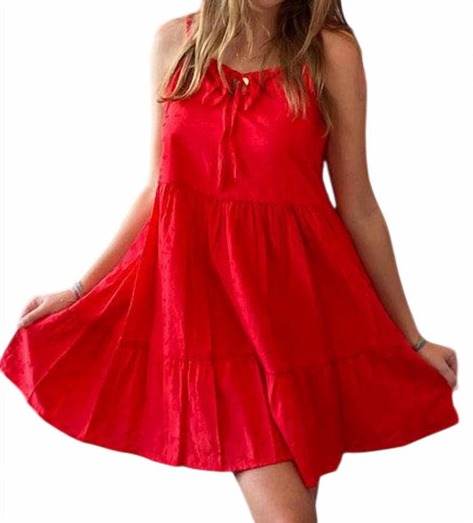 Self Contrast - Embroidered Dress