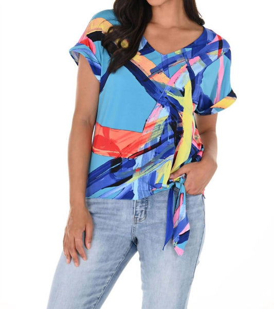 Frank Lyman - Short Sleeve Abstract Print Top