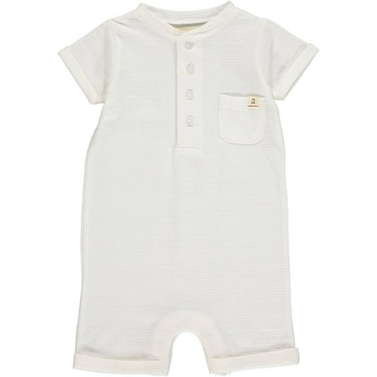 Me & Henry - Boy's Camborne Henley Ribbed Romper