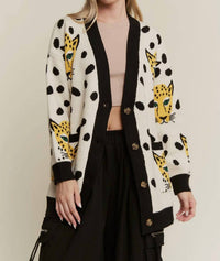 Jade By Jane - Button Down Cheetalicious Cardigan