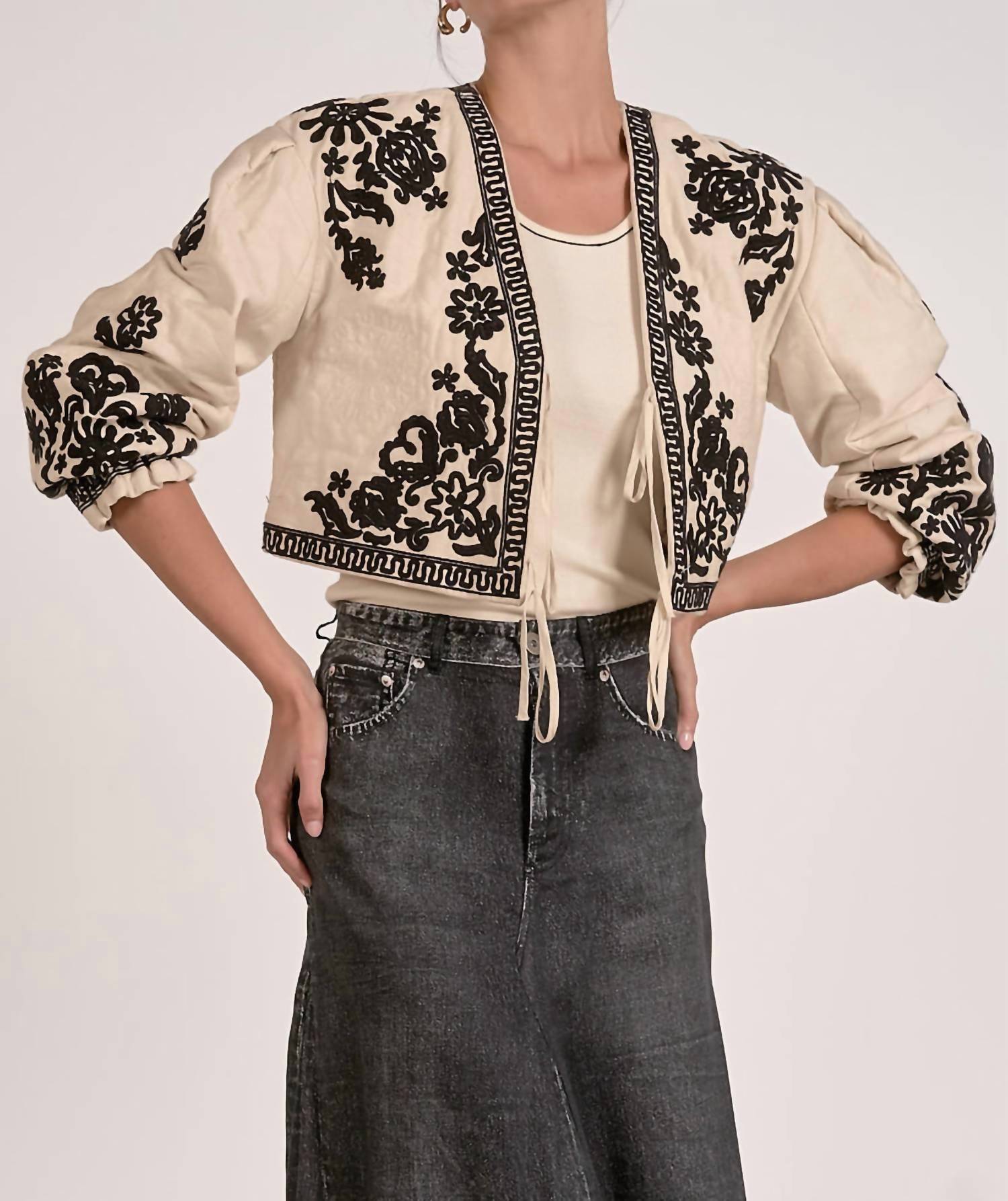 Elan - Tie Front Boho Jacket