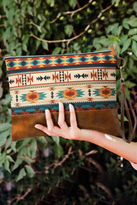 Blushing Owl Co - Women's Western Aztec Print Clutch Handbag Purse