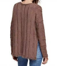 Free People Ocean Drive Pullover in brown - women's sweater - detail view