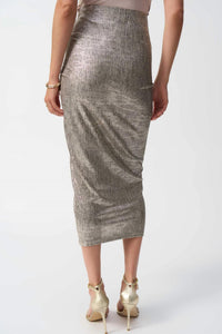 Joseph Ribkoff - Foiled Draped Pencil Skirt