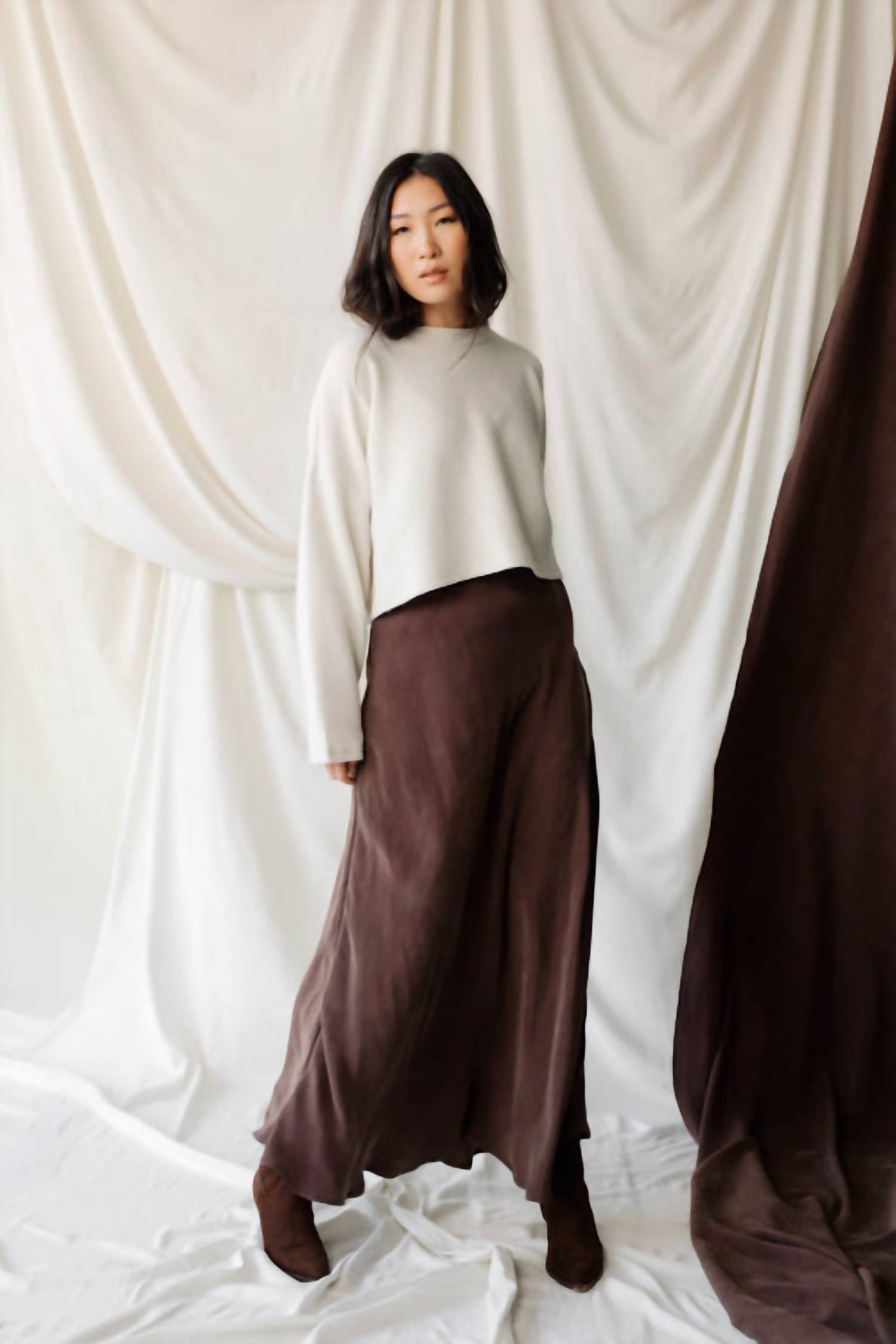 Natalie Busby - Cropped Crew Sweater