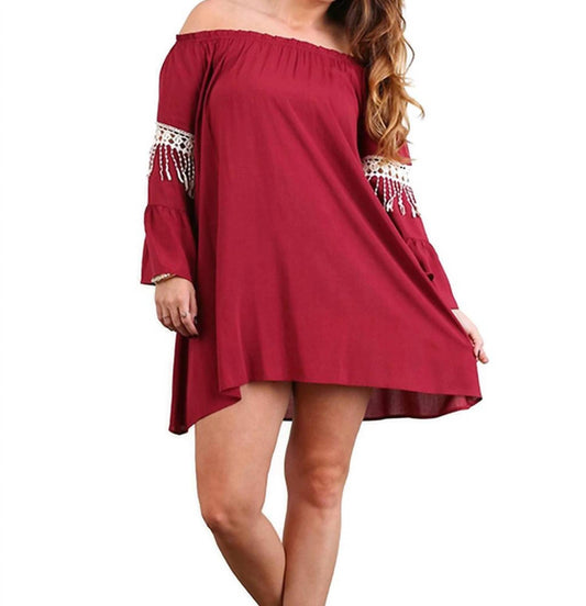 Umgee - Bell Sleeve Boho Chic Dress