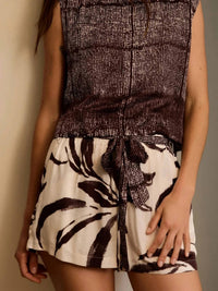 Bella Dahl - Ruffle Waist Contrast Tie Short