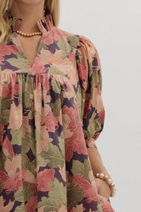 Entro - Autumn Bloom Mini Dress