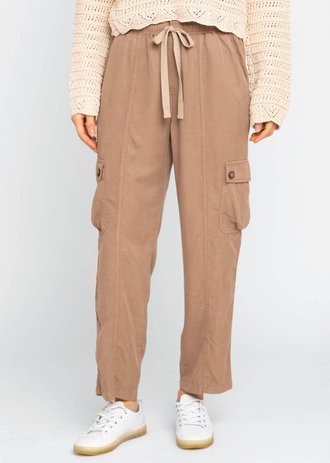 Dex Breeze Tencel Cargo Joggers in safari wash - women's pants