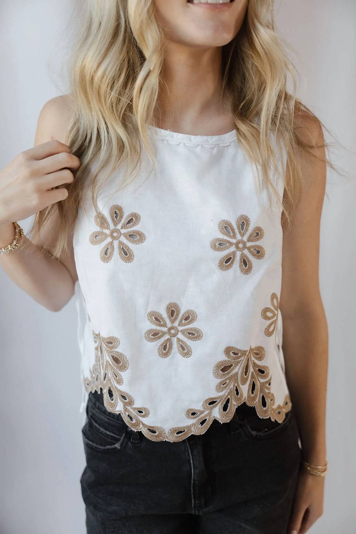 By Together - Flat Embroidered Tank Top