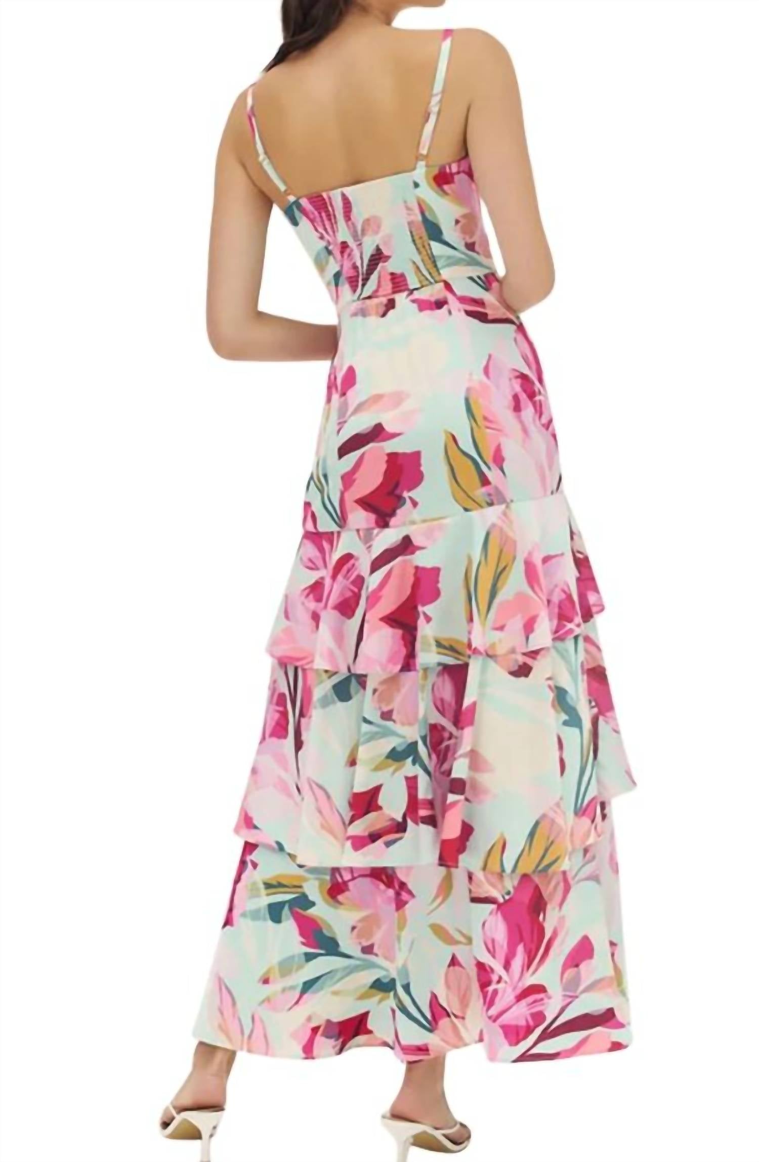 Hutch - Robina-overlay Tropical Dress