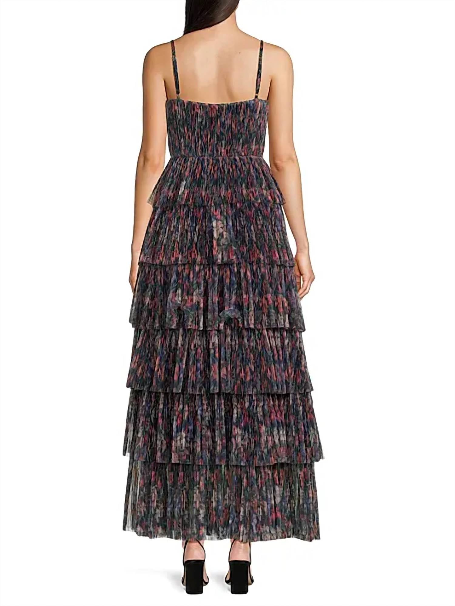 Hutch - Rosey Floral Tiered Gown