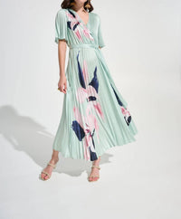 Joseph Ribkoff - Satin Floral Print Fit And Flare Dress