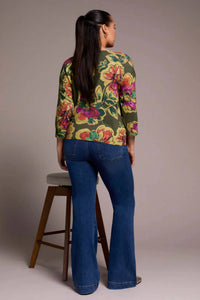 Tribal - 3/4 Sleeve Crewneck Sweater