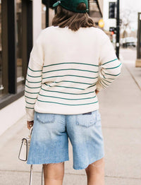 Gentle Fawn - STRIPE V-NECK SWEATER