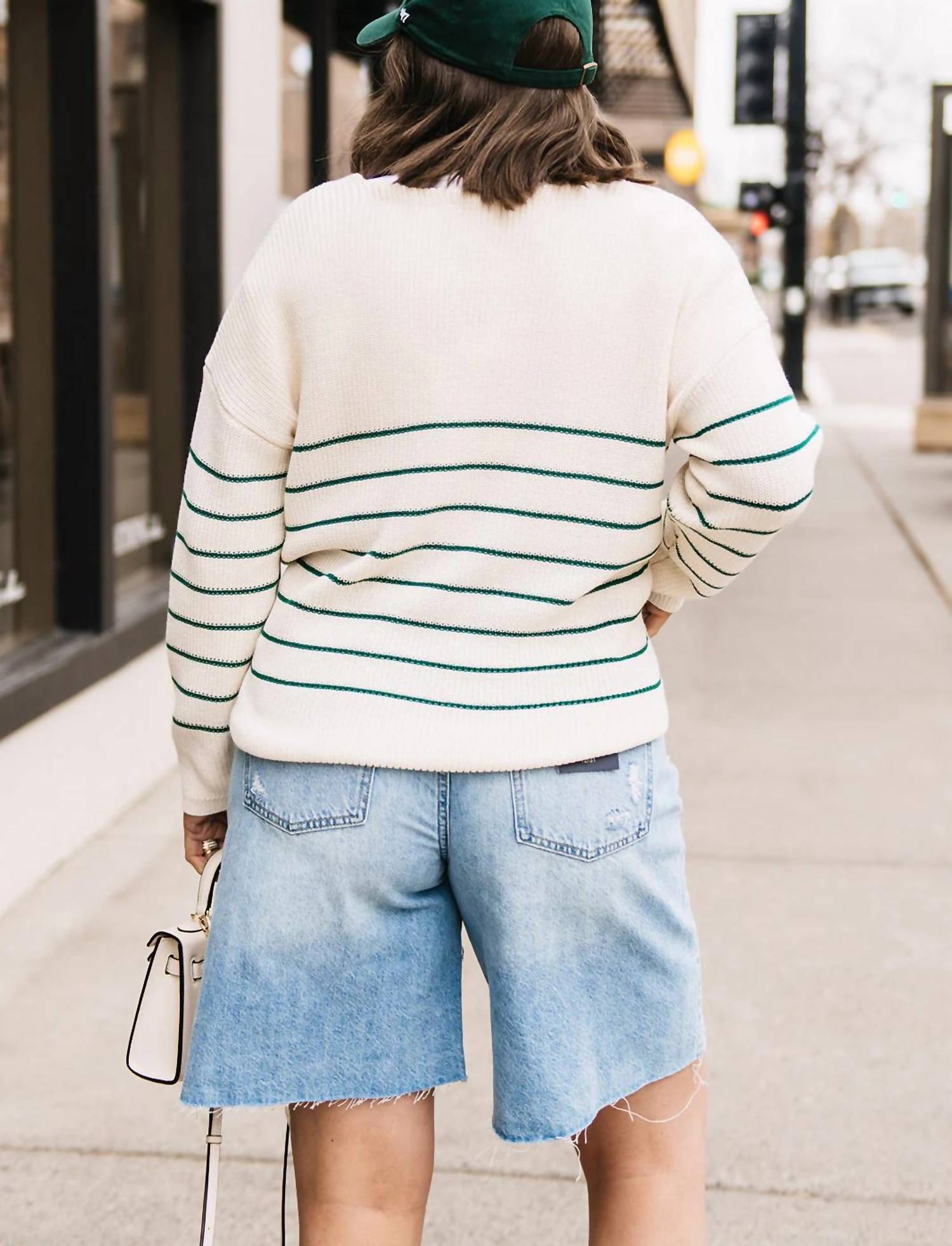 Gentle Fawn - STRIPE V-NECK SWEATER