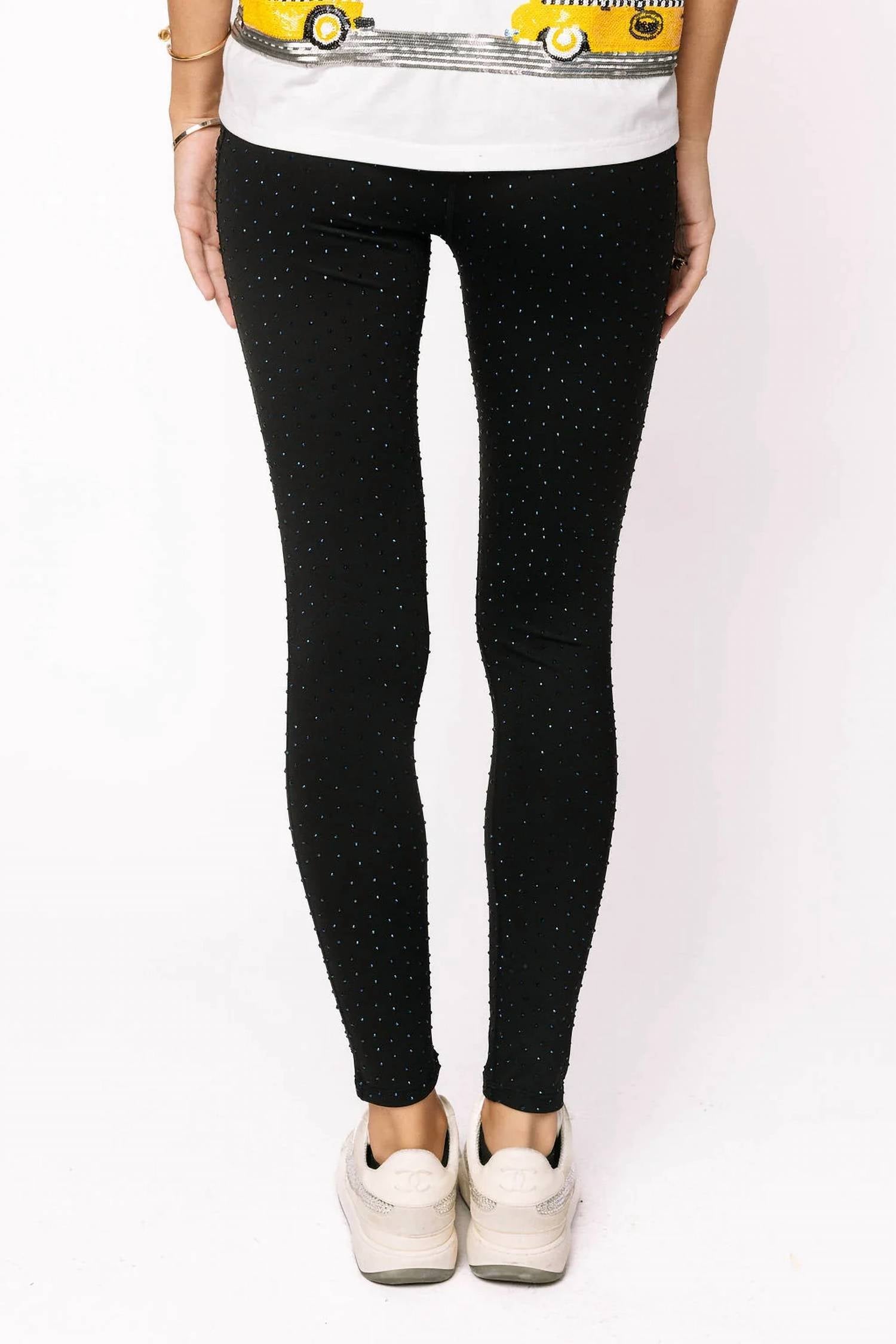 Queen Of Sparkles - Scattered Rhinestone Legging