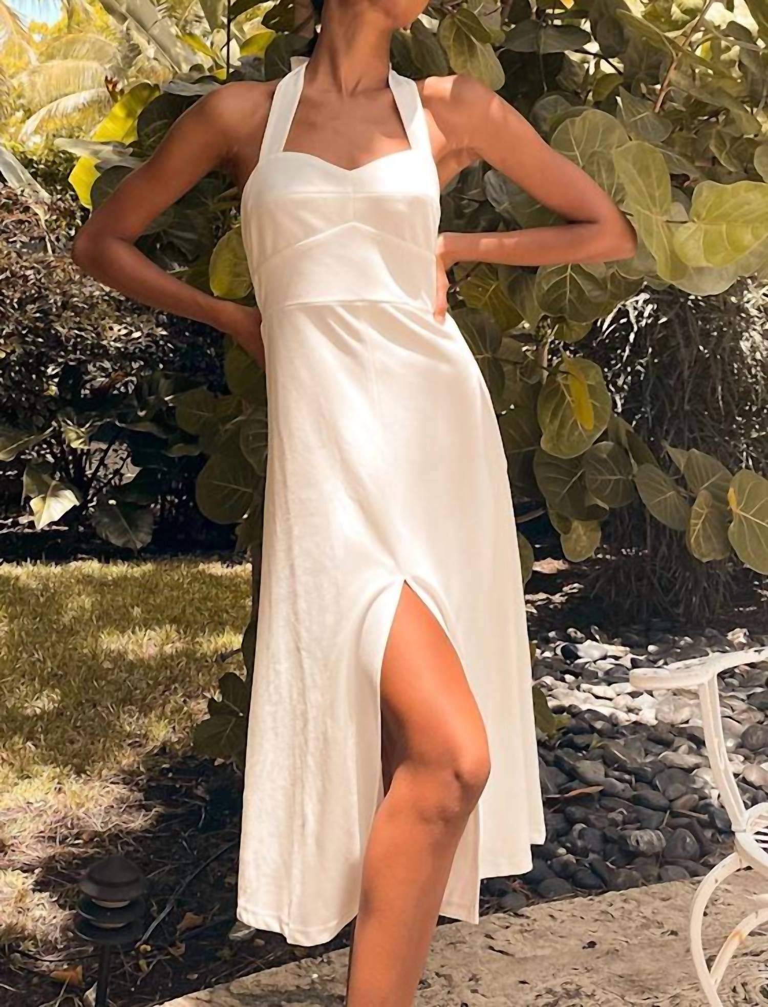 Lulus - Women's This Is Bliss Halter Midi Dress