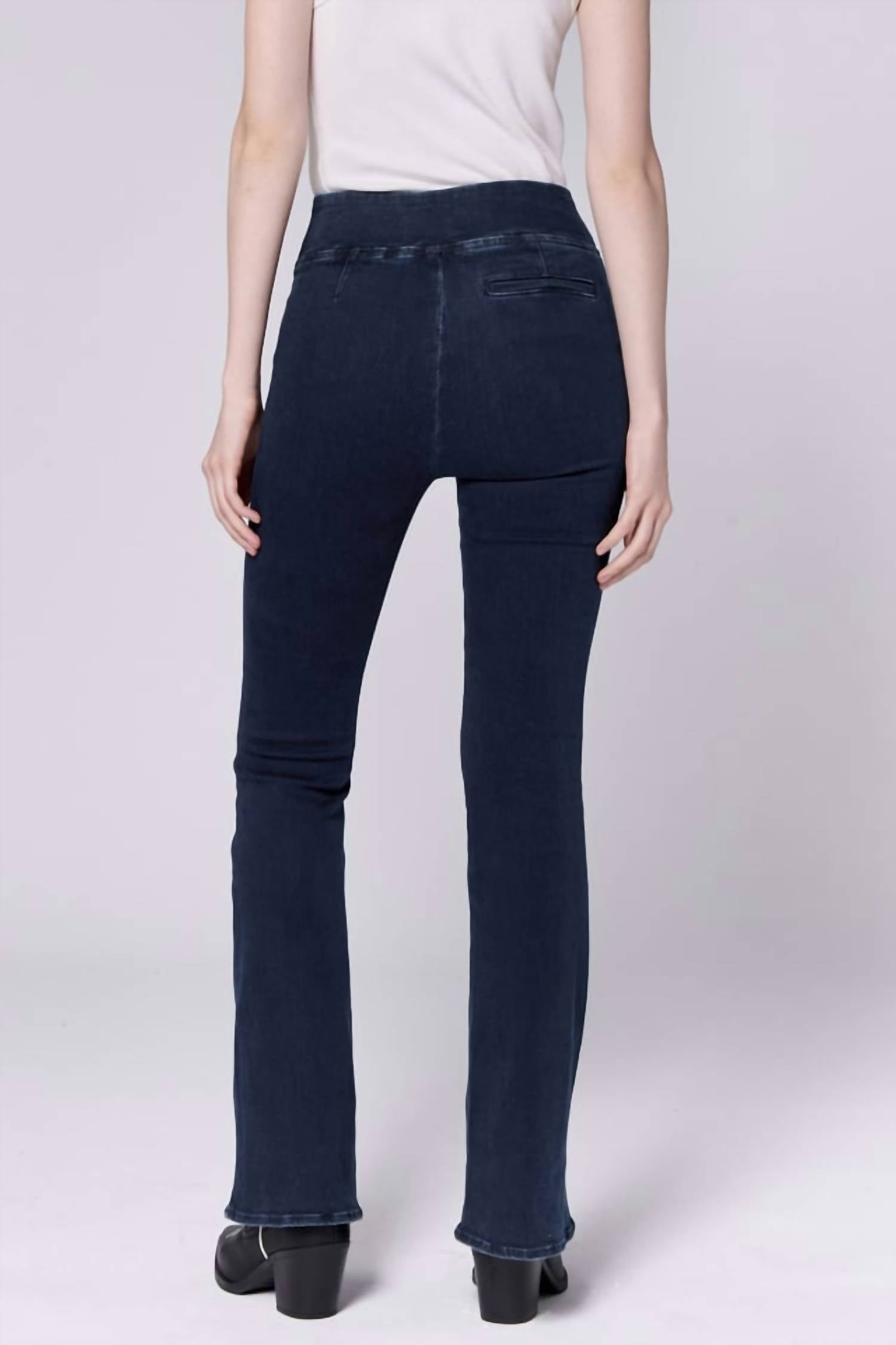 DEAR JOHN DENIM Stretch Front Seam Pull On Pants in moon rise - women's jeans - detail view
