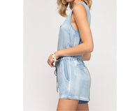 She + Sky - The Miranda Denim Romper
