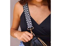 Julia Rose Valentina Removable Fringe Crossbody Sling Bag in black - women's bag - alternate view