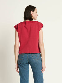Nation LTD Brooks Boatneck Top in rio red - women's t-shirt - alternate view