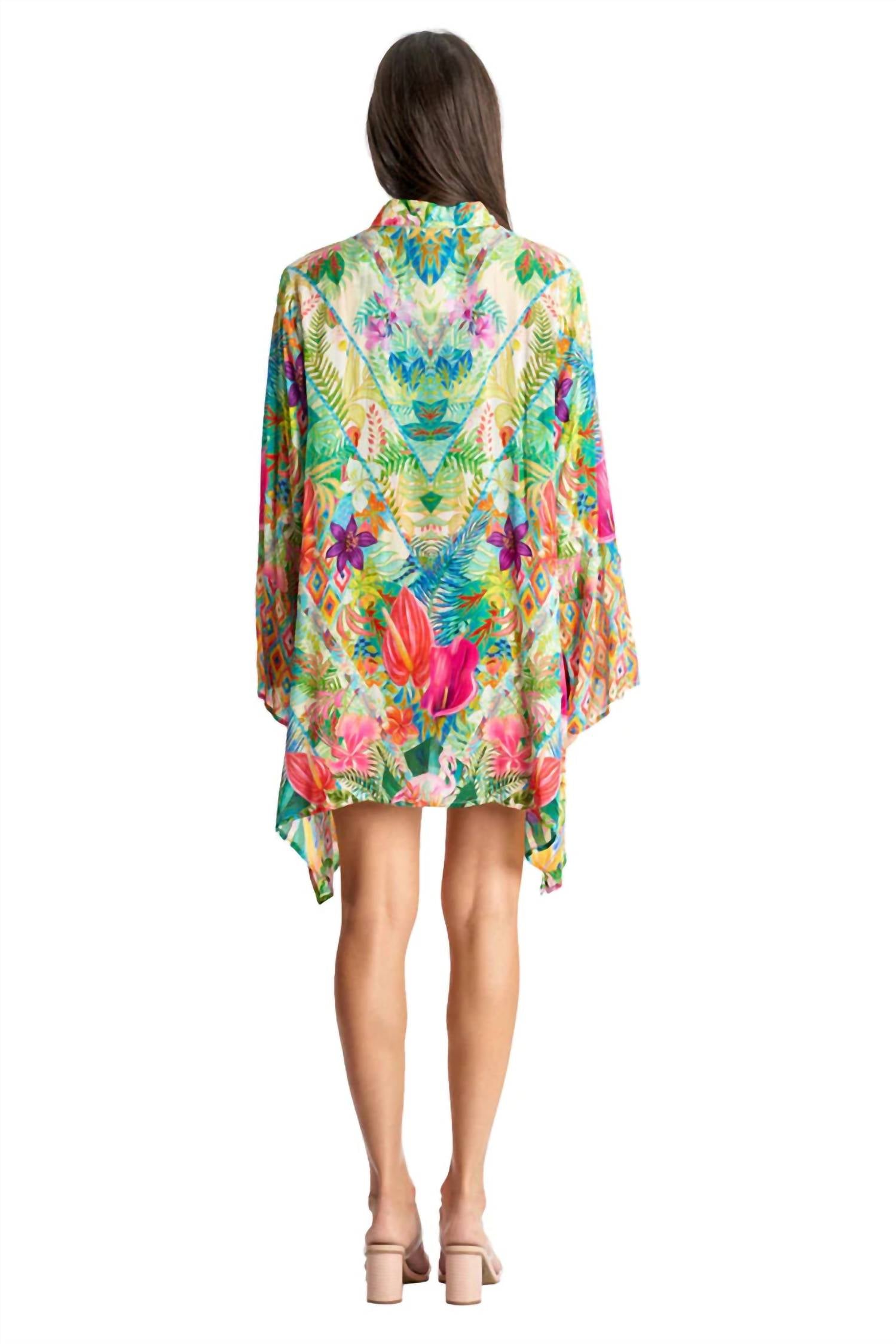 La Moda Clothing - Island Girl Button Front Cover Up