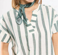Armor-Lux - Cotton Linen Striped Top