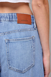 Hidden - Super Soft Elastic Waistband Wide Leg Jean