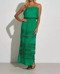 Elan - Strapless Crochet Maxi Dress