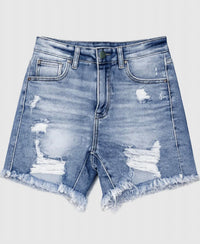 Risen - Women's Amara High Rise Distressed Shorts