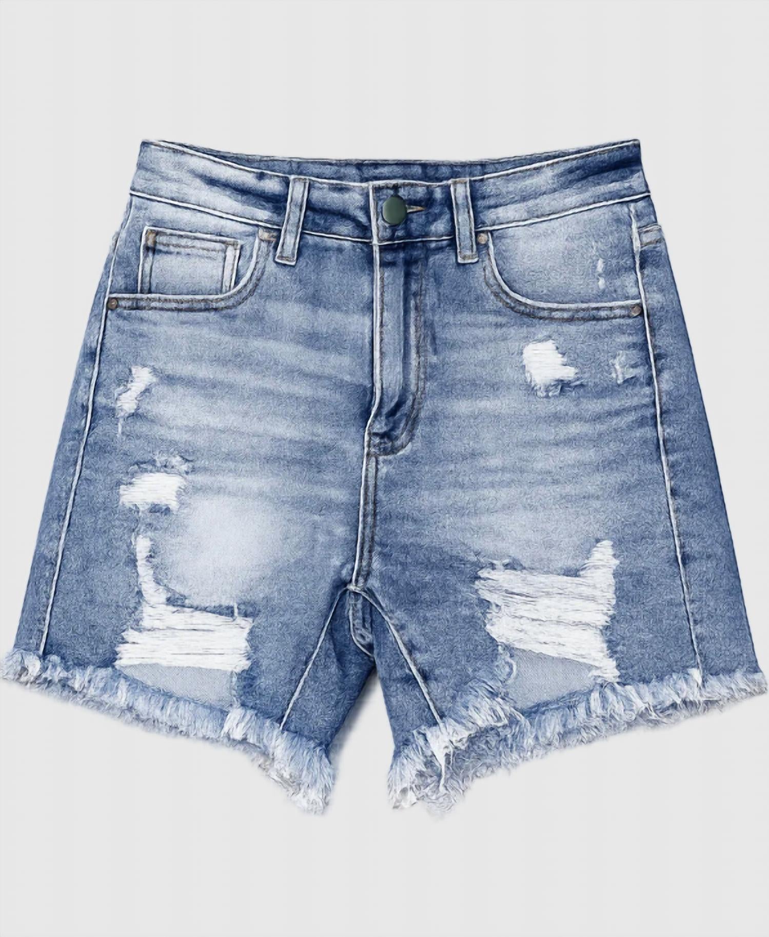 Risen - Women's Amara High Rise Distressed Shorts