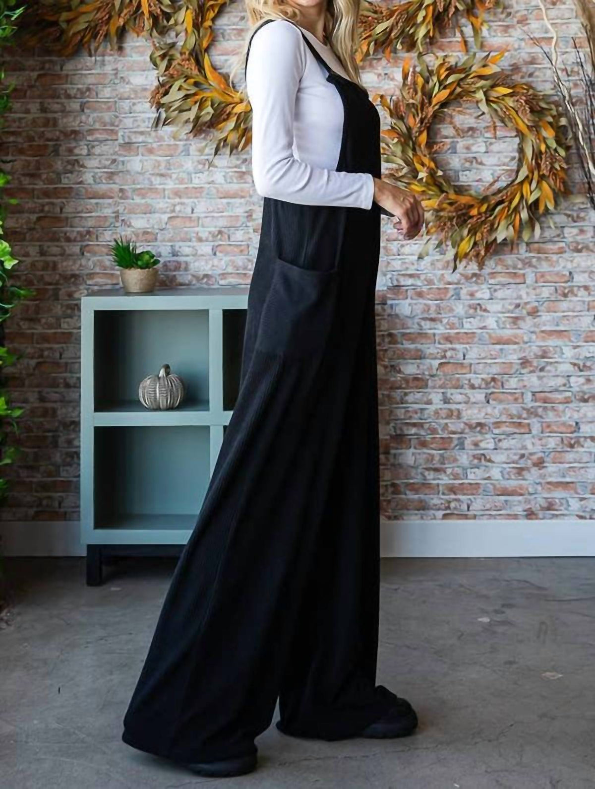 Vanilla Monkey - Solid Rib Overall Jumpsuit