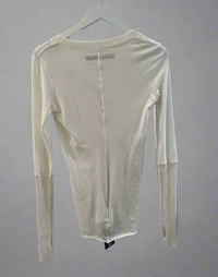 Enza Costa - Women's Cashmere Cuffed Henley Top