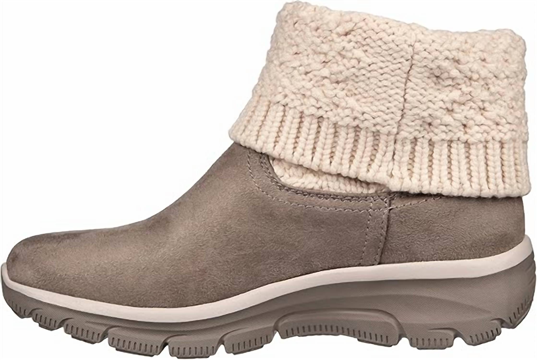 Skechers Women's Easy Going Cozy Weather Ankle Boots in taupe - women's shoe - alternate view