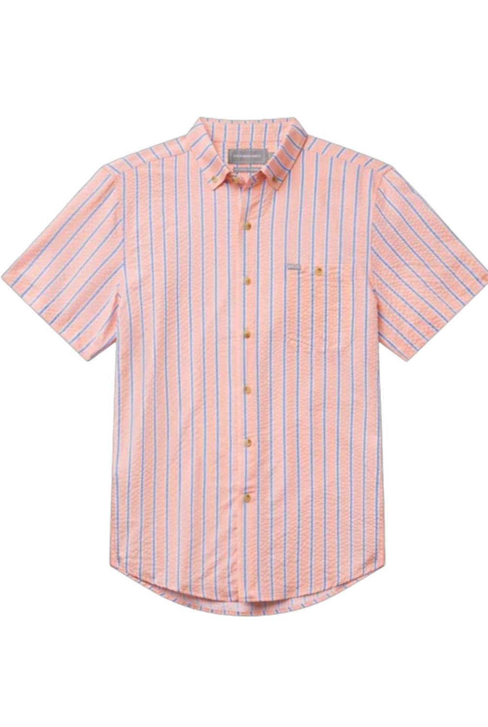Southern Shirt Company - Men's Seersucker Short Sleeve Baja Shirt